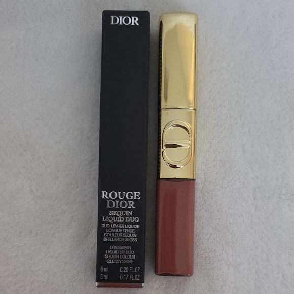 NEW~ DIOR Rouge Dior Sequin Liquid Duo - Limited Edition ~ 420 Pink Star - Picture 6 of 9